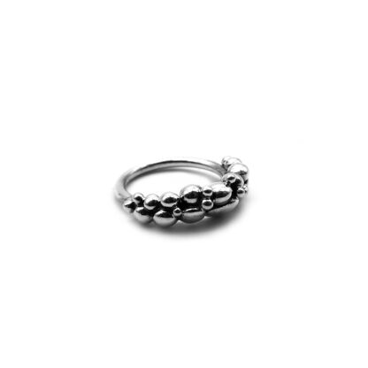 anello-argento 925-fatto a mano-sterling silver-ring-hand made-matteo macallè-perlage-pallini-balls